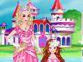 Bride Cinderella and Flower Girl